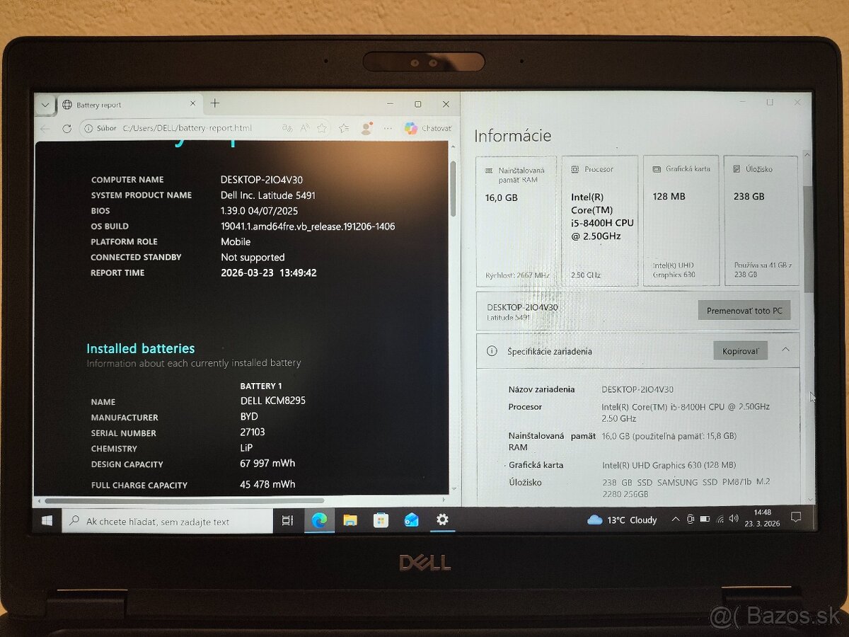 Dell Latitude 5491 | i5 • 16GB • 256GB SSD - 5