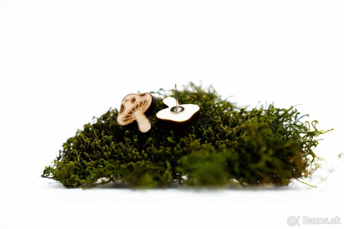 Náušnice Space root - gravírované - 5