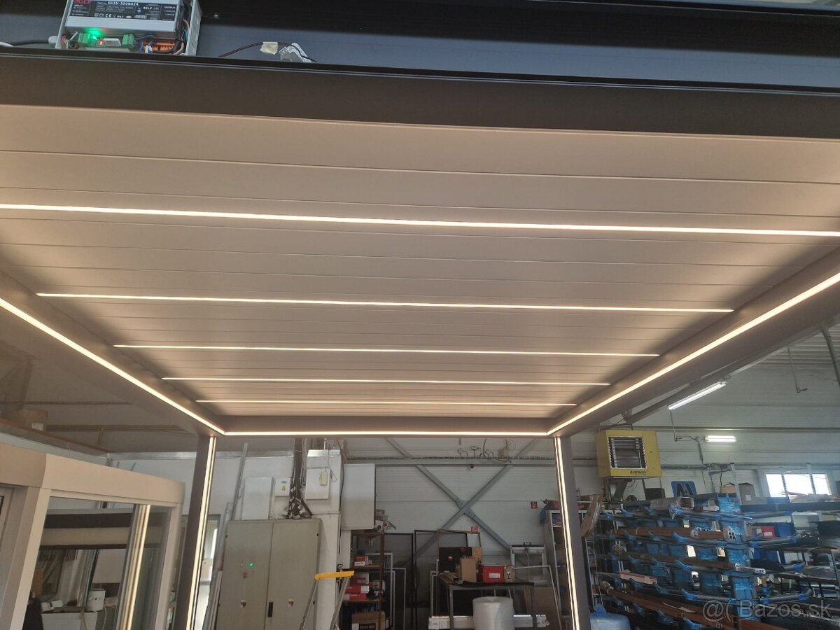 Bioklimatická pergola, 5x3,7m, antracit - 5