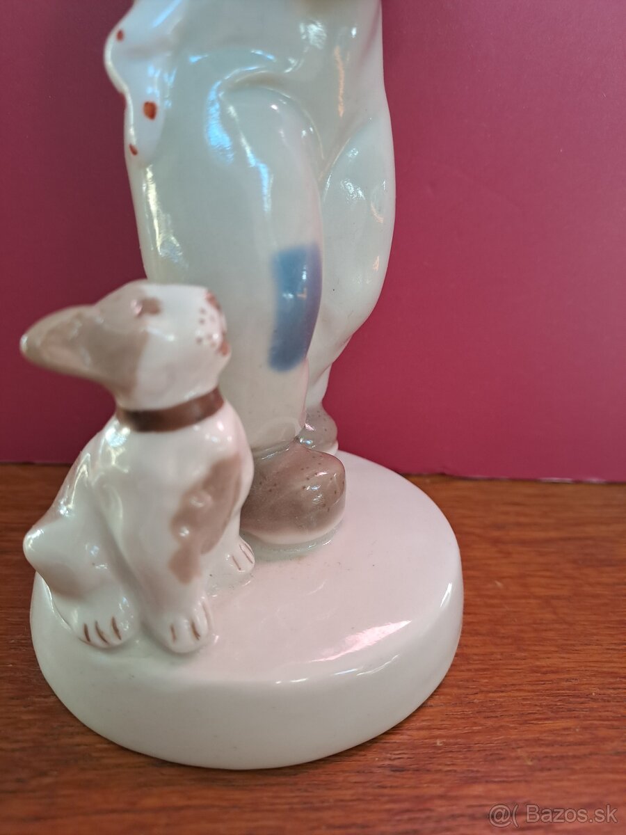 Chlapec s harmonikou - Royal Dux, 1930, Elly Strobach - 5