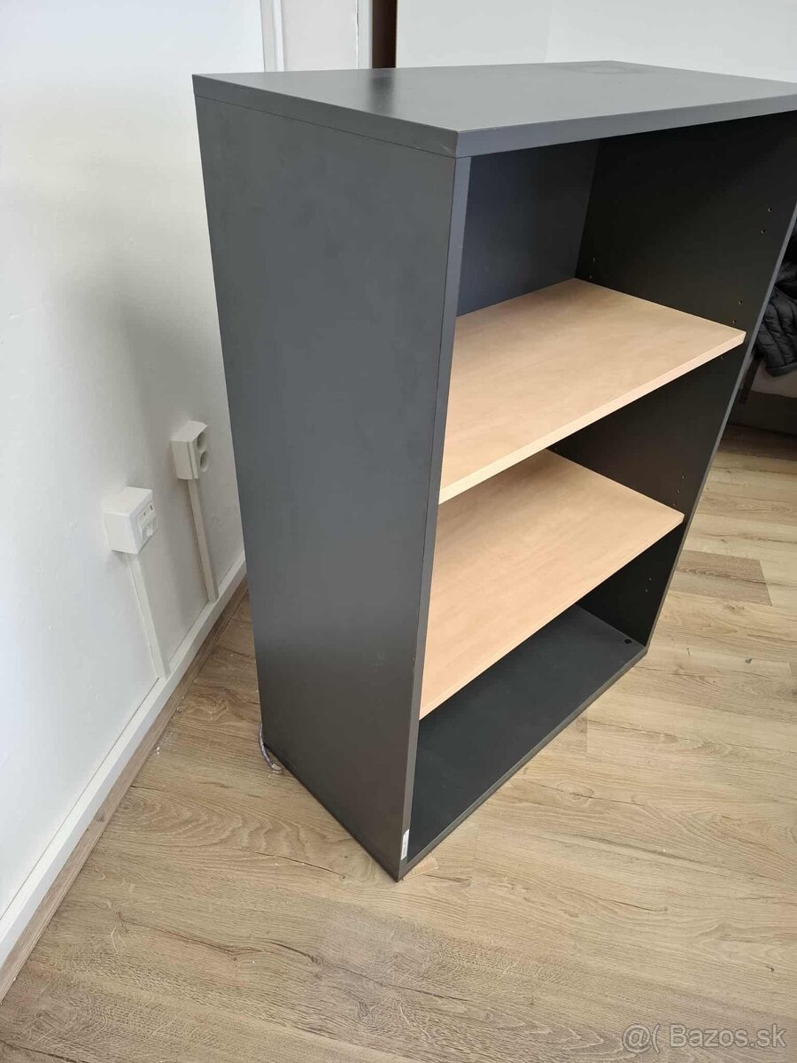 Sivy policovy regal, rozmer 80 x 42 cm - 5