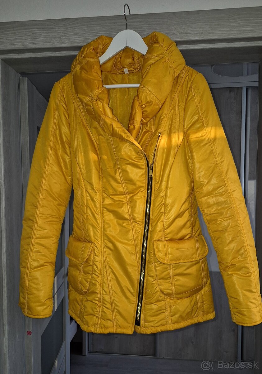 Žltá zimná bunda v.L - 5