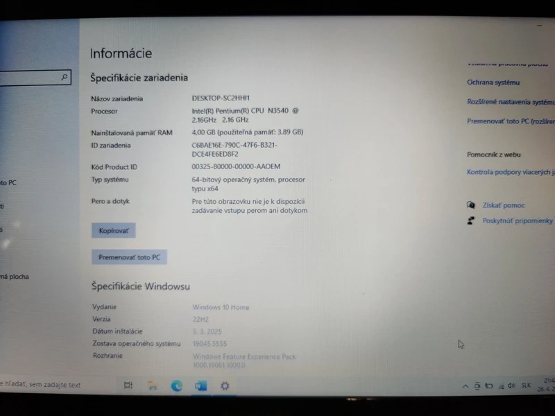 Študentský/domáci notebook Lenovo - orig. MS Office PRO - 5