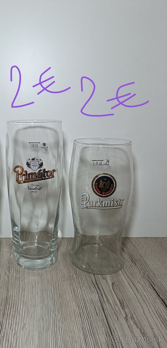 České pivové poháre 2 - 5