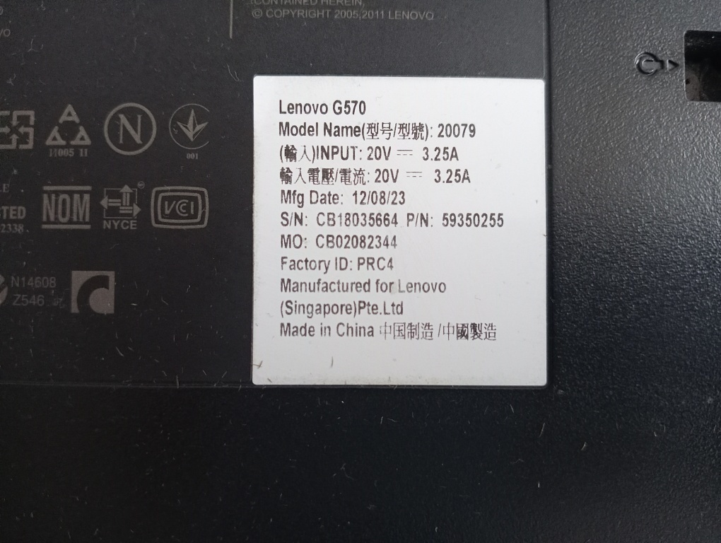 rozpredám funkčný notebook Lenovo g570 - 5