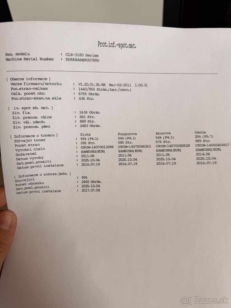 Predám Samsung CLX-3185W farebná laserová tlačiareň s Wi-Fi - 5