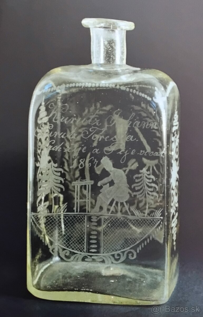 Starožitné fukane fľaše - 5
