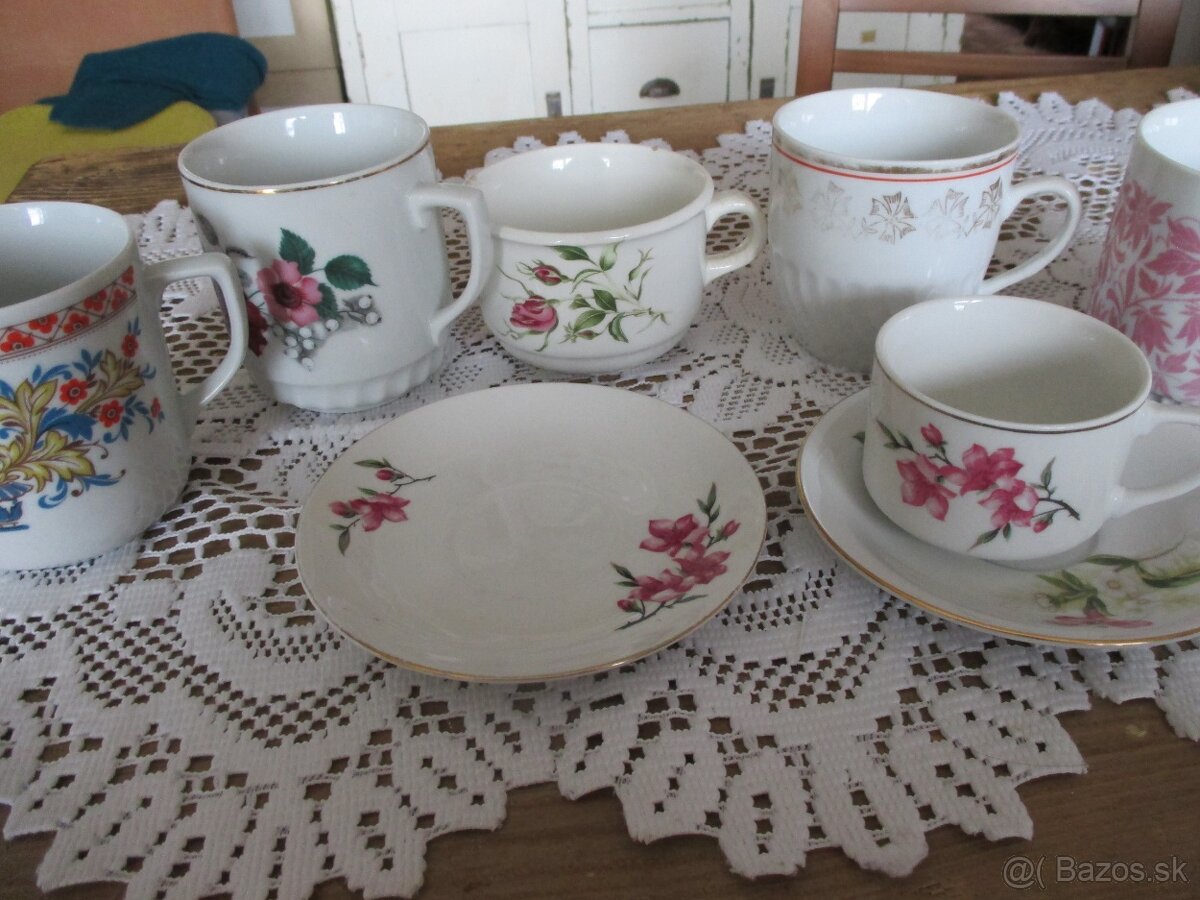 hrnčeky, tanierky, taniere - 5