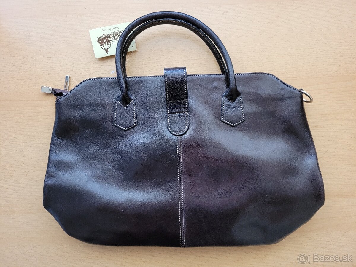 Talianska kožená kabelka Borse in Pelle - 5