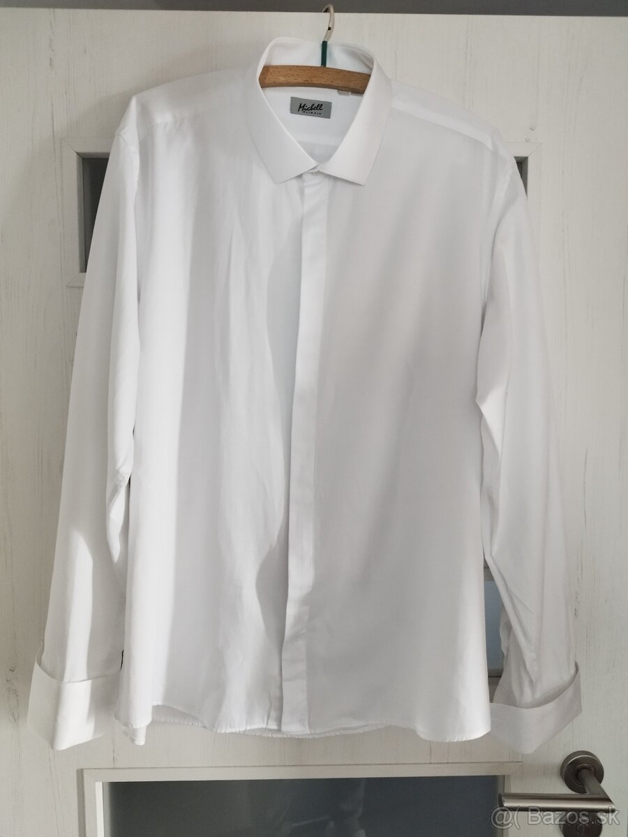 Pánska spoločenská košeľa biela zn.MICHELL. 44 - 5