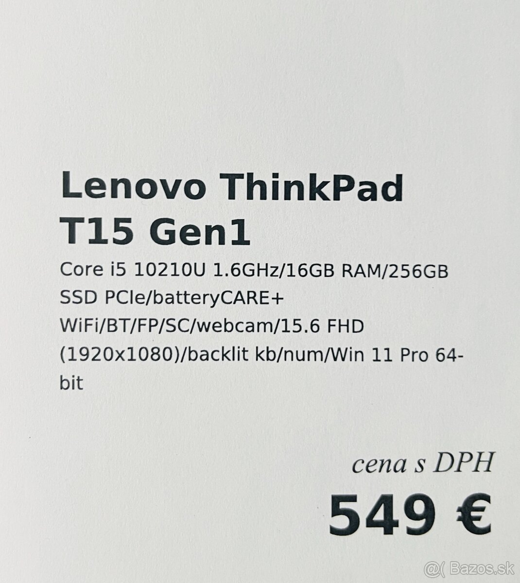 Lenovo ThinkPad T15 Gen1 - 5
