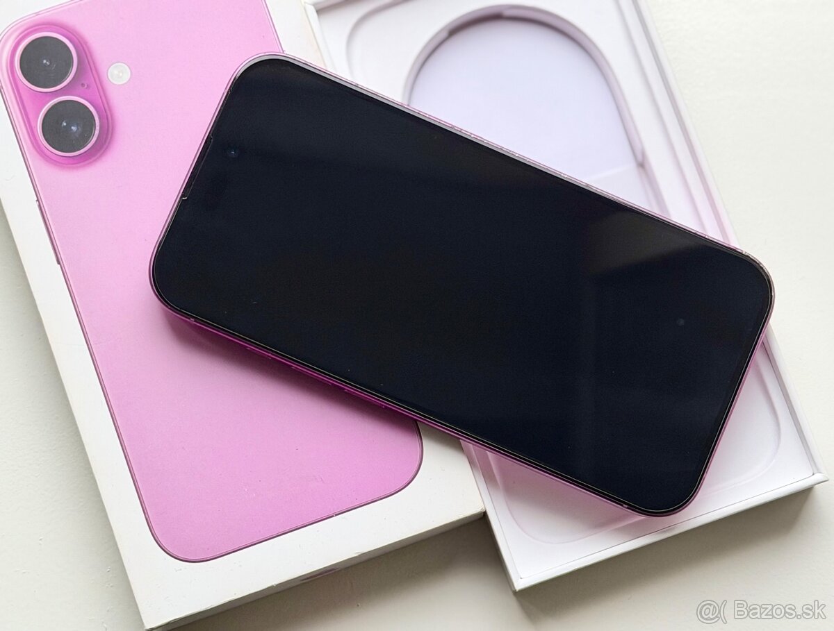 iPhone 16 Pink BATERIE 100% TOP - 5