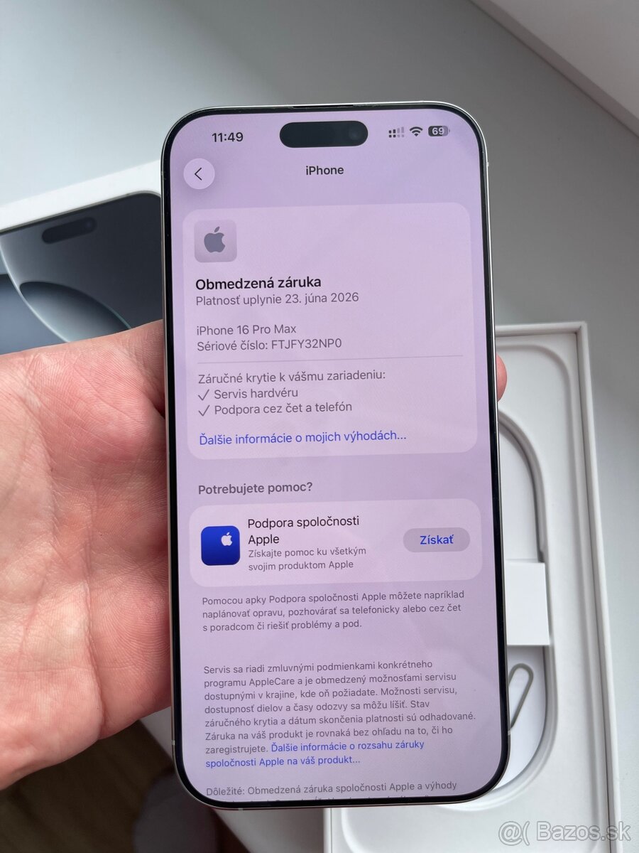 Predám iPhone 16 Pro Max 256GB biely v top stave - 5