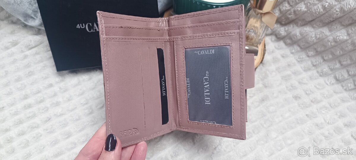 KOŽENÁ staroružová peňaženka - 5