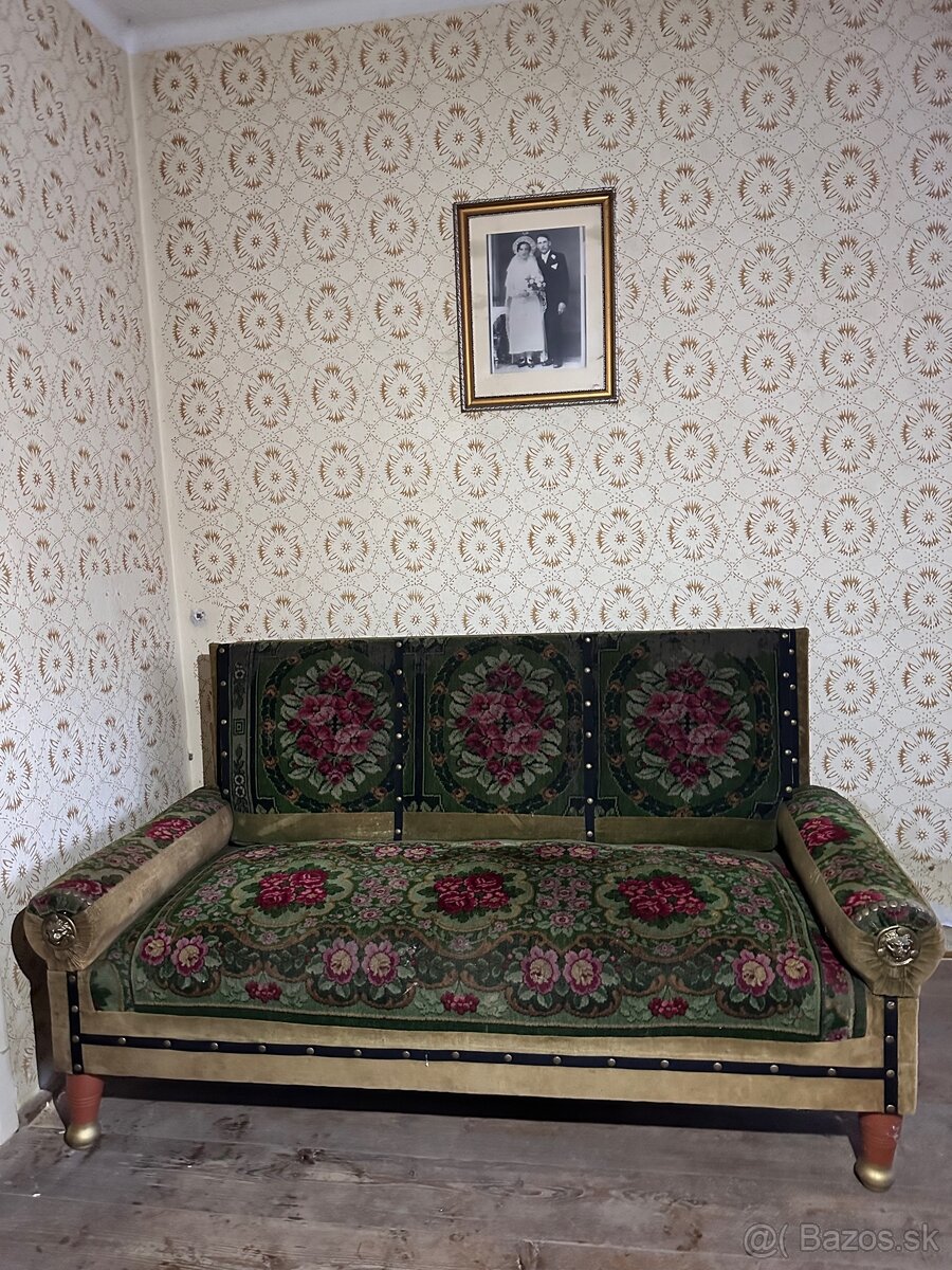 Krásny starý vintage gauč 🛋️ - 5