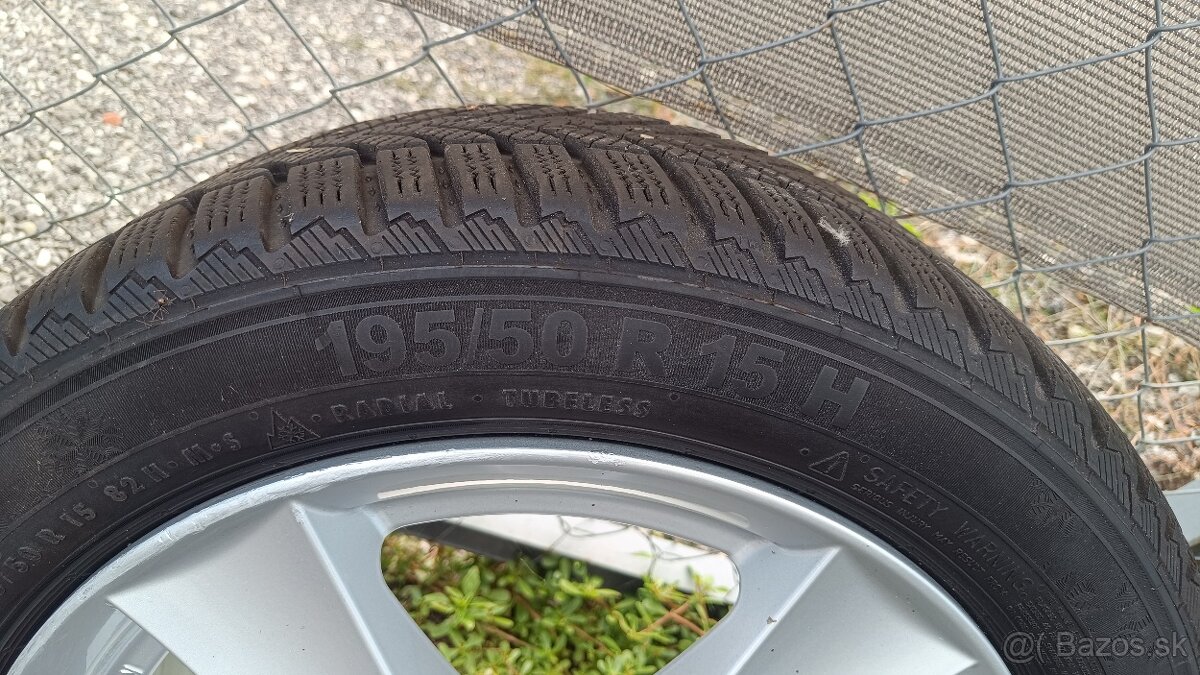 Sada elektrónov dezent 6Jx15 H2 s pneu semperit 195/50 R15 - 5