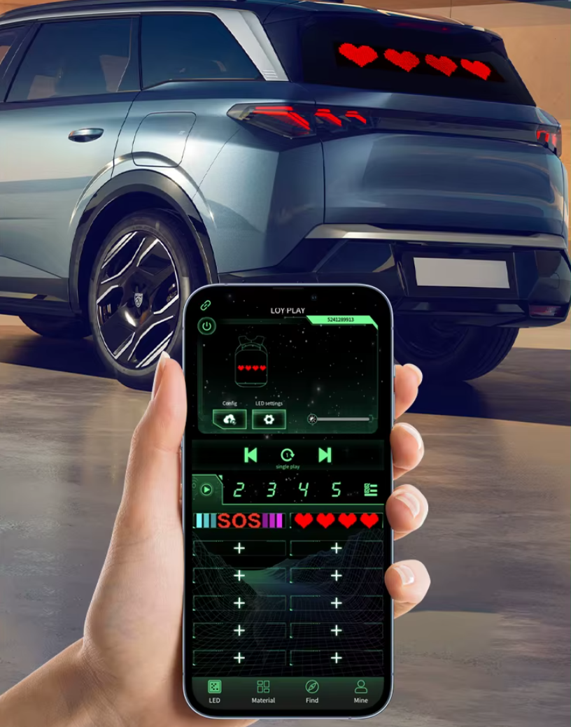 Flexibilná LED obrazovka pre auto,BT,aplikácia a DO.. - 5