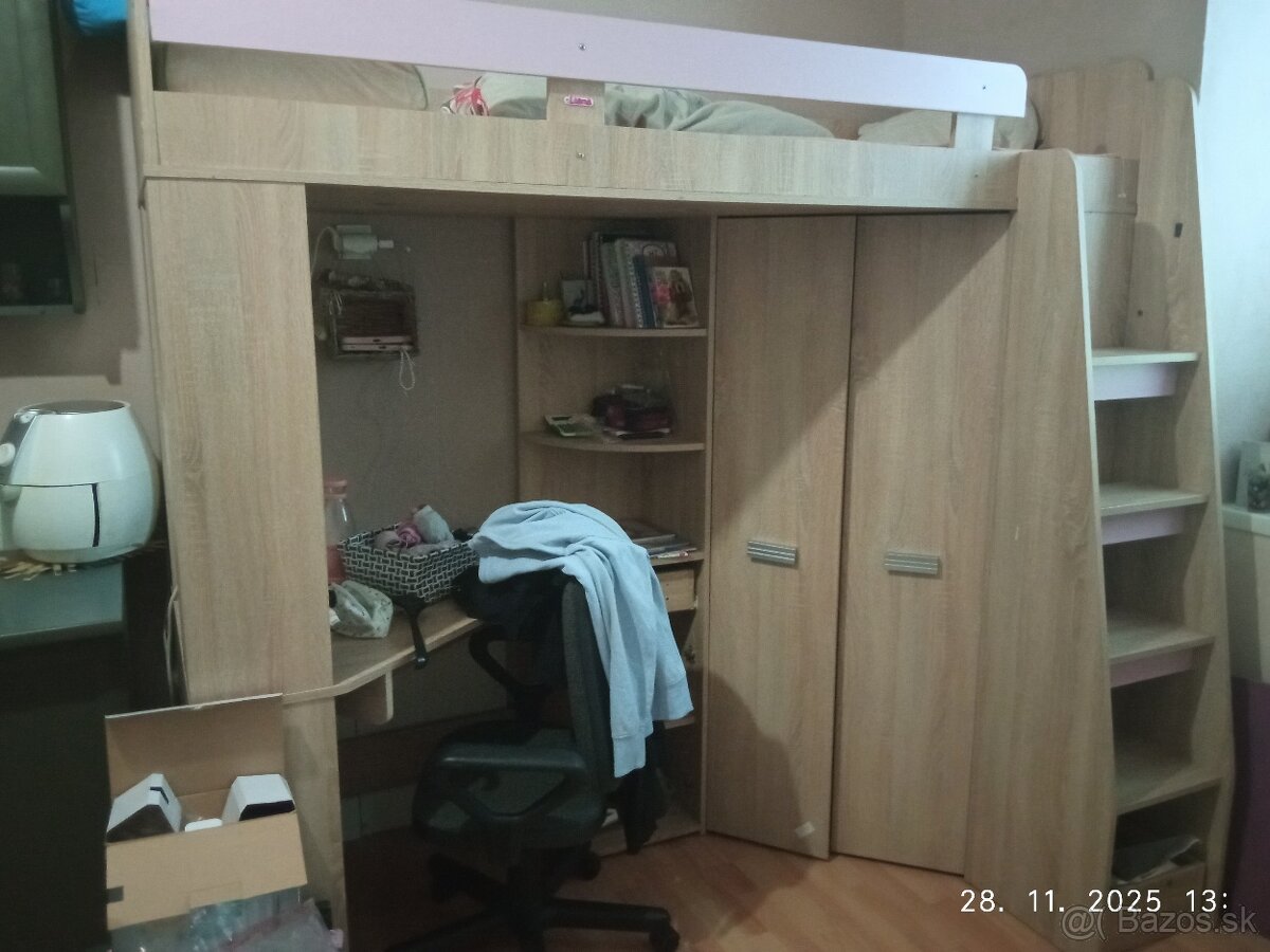 Multifunkčná posteľ- písací stôl a šatník v jednom - 5
