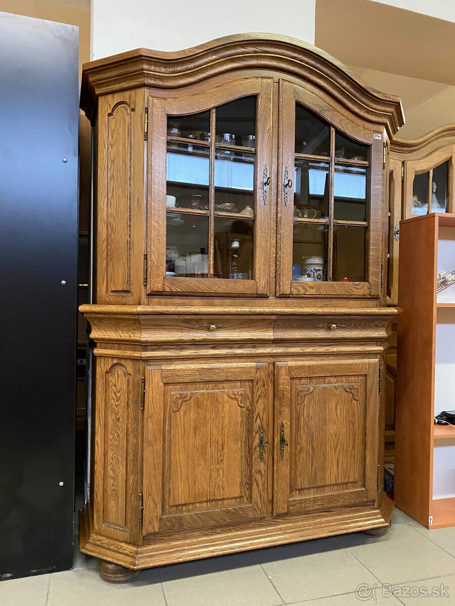 Dubové příborníky a vitriny Belgie a Německo - 5