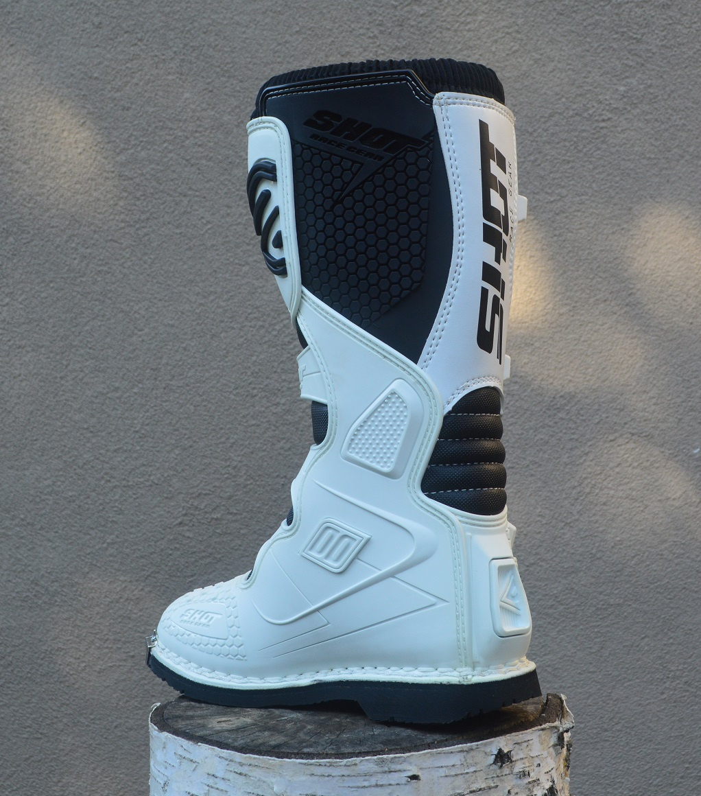 Nastviteľné čižmy topánky boty biele shot MX ENDURO