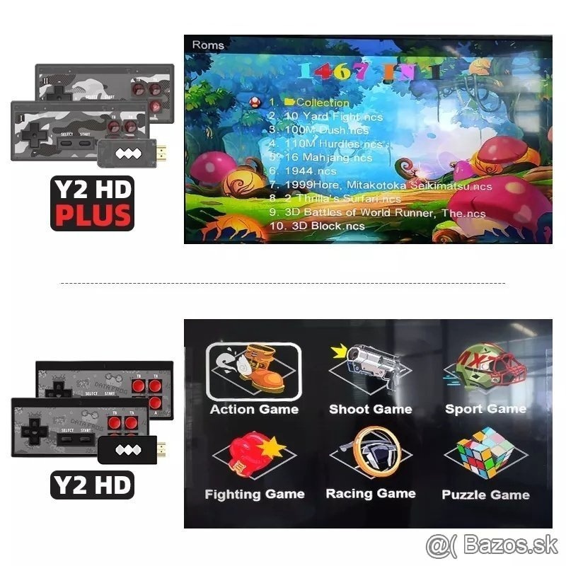 Bezdrôtová herná konzola - nová - viac ako 1700 hier - 5