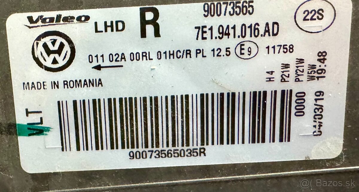 Svetlá VW Transportér T6 - 5