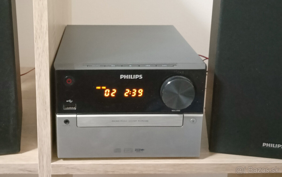 Mini veža Philips MCM 2300, MP3/CD/USB/AUX/FM, bezchybná - 5