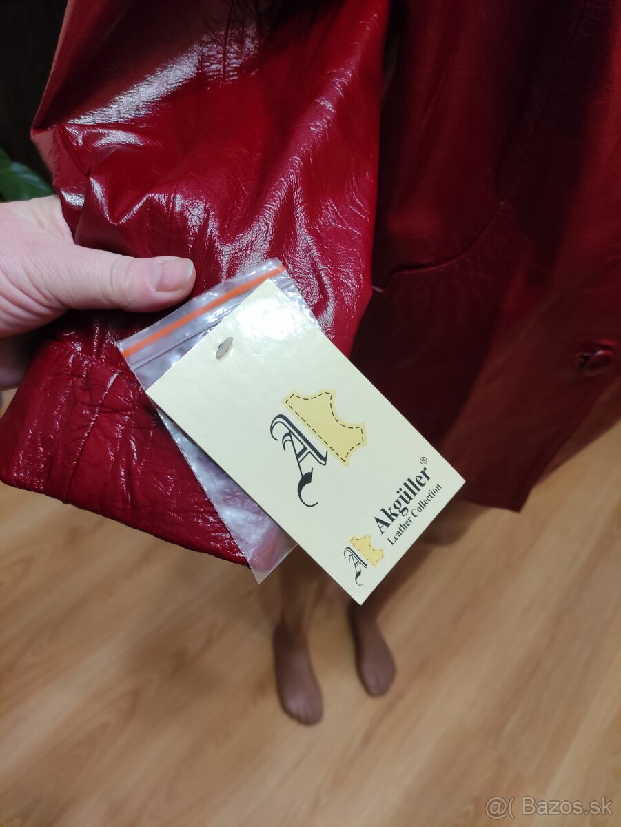 Červená kožená bunda. - 5