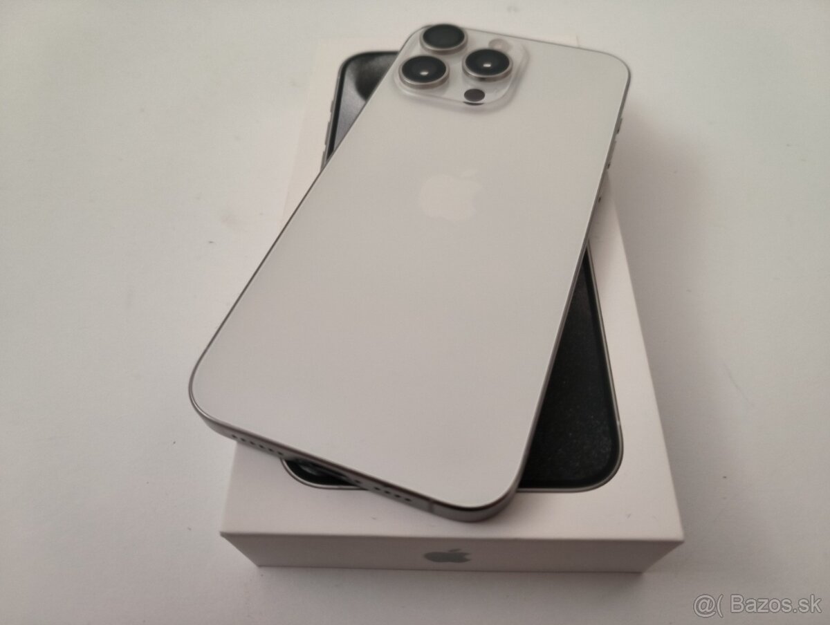 apple iphone 15 PRO MAX 256gb White Titanium / Batéria 100% - 5