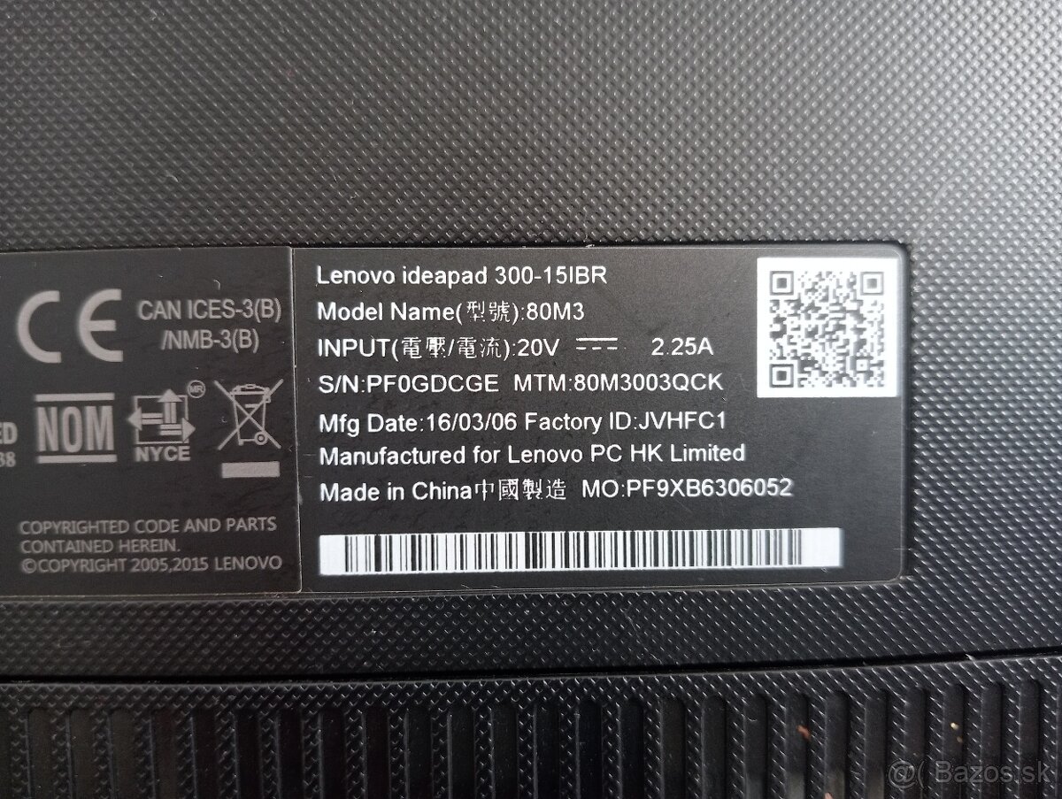 rozpredám notebook Lenovo ideapad 300-15IBR - 5