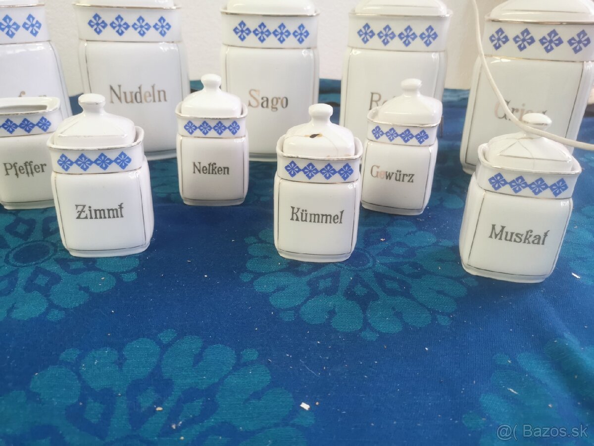 Starožitné porcelánové dózy, Korenicky - 5