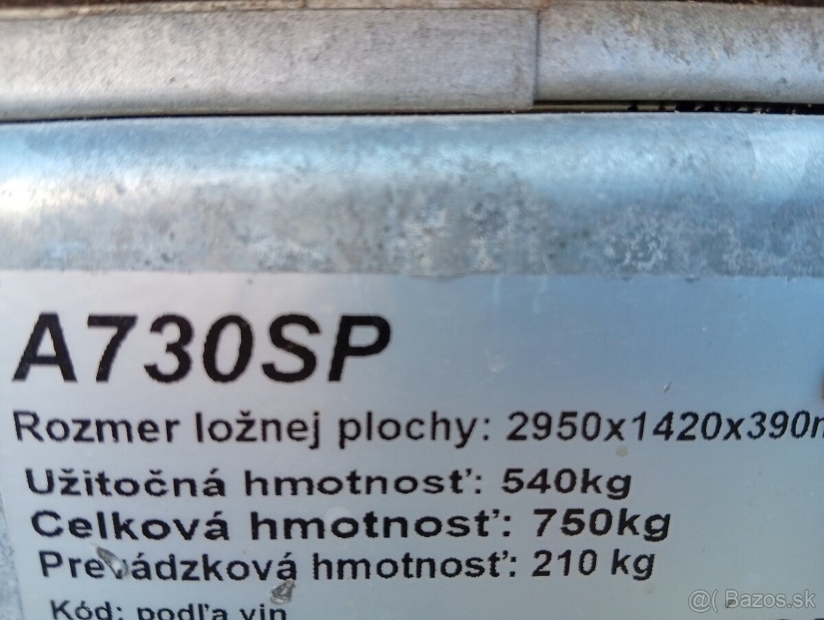 Predám Prívesný vozík v záruke.do 750kg - 5