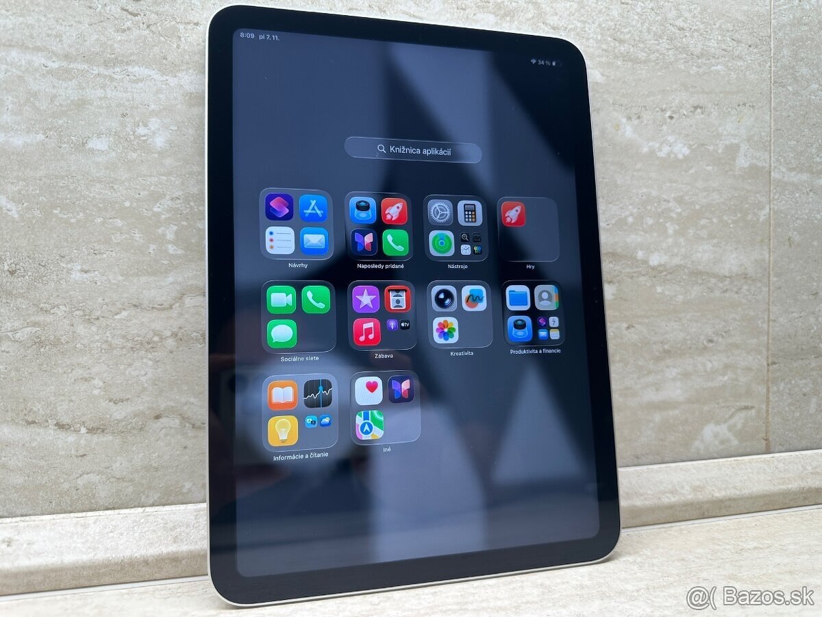 Apple iPad 10.9 (2022) 64GB Wi-Fi Silver, 100%, 0 cyklov - 5