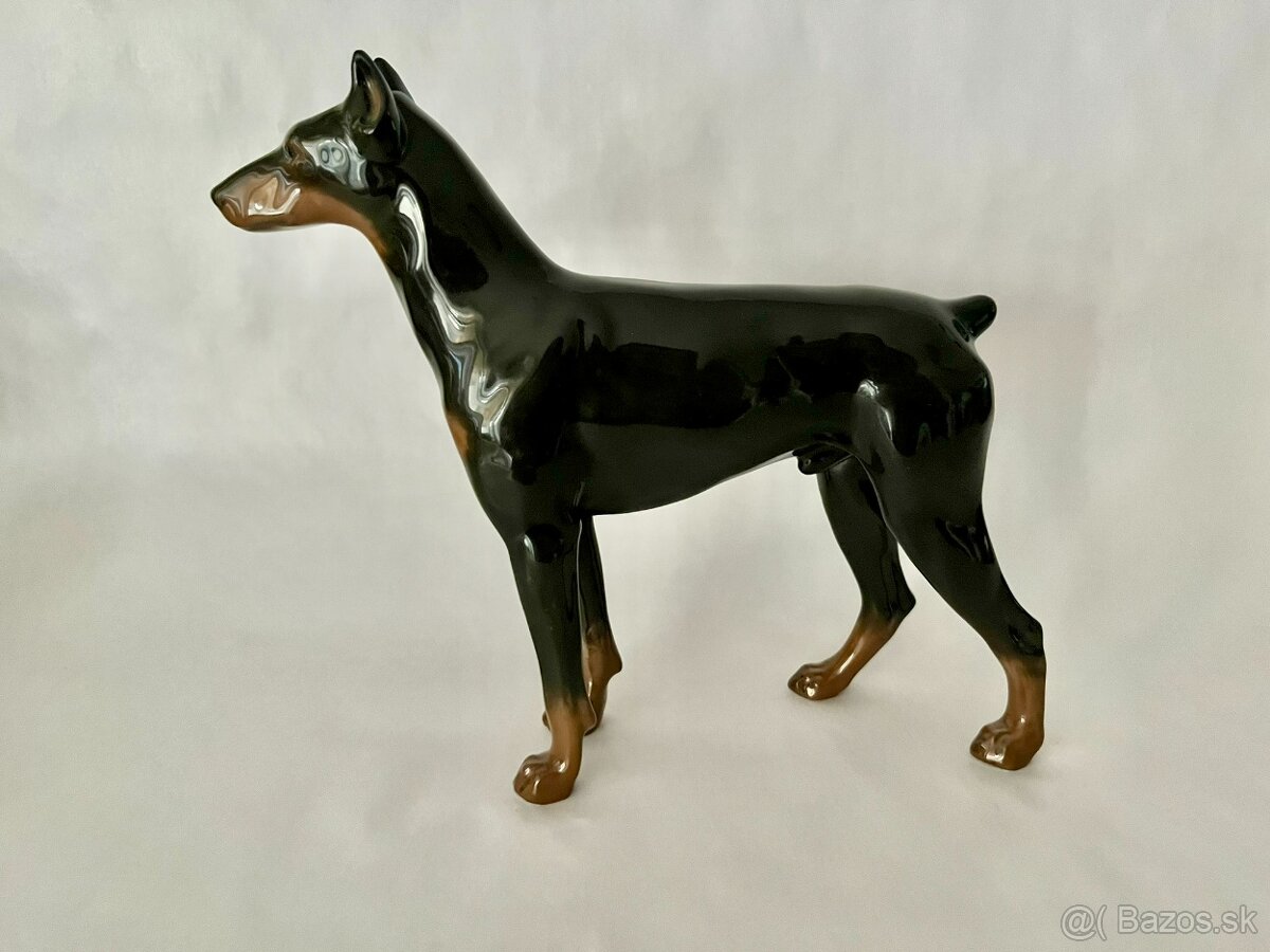 Porcelanovy pes - doberman Rosenthal - 5