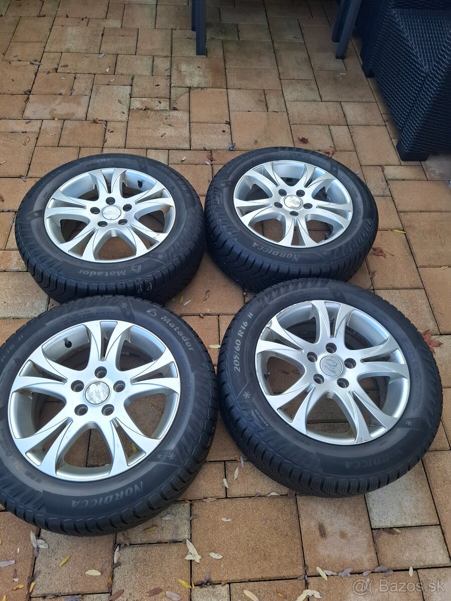 Predám zimné pneu 205/50 R16 MATADOR Nordica na diskoch - 5