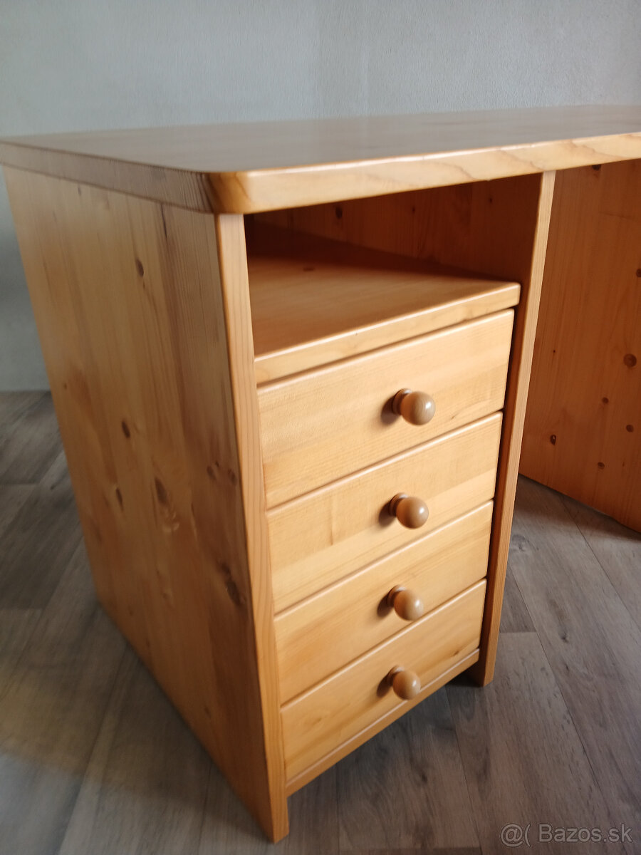 Písací stôl - kvalitný masív - 5