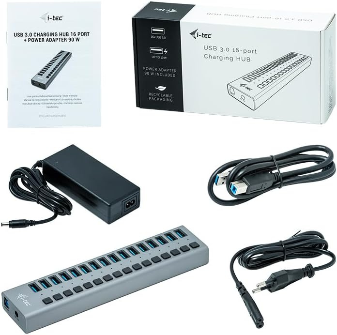 16 portovy USB 3.0 charging hub I-tec - 90W - 5
