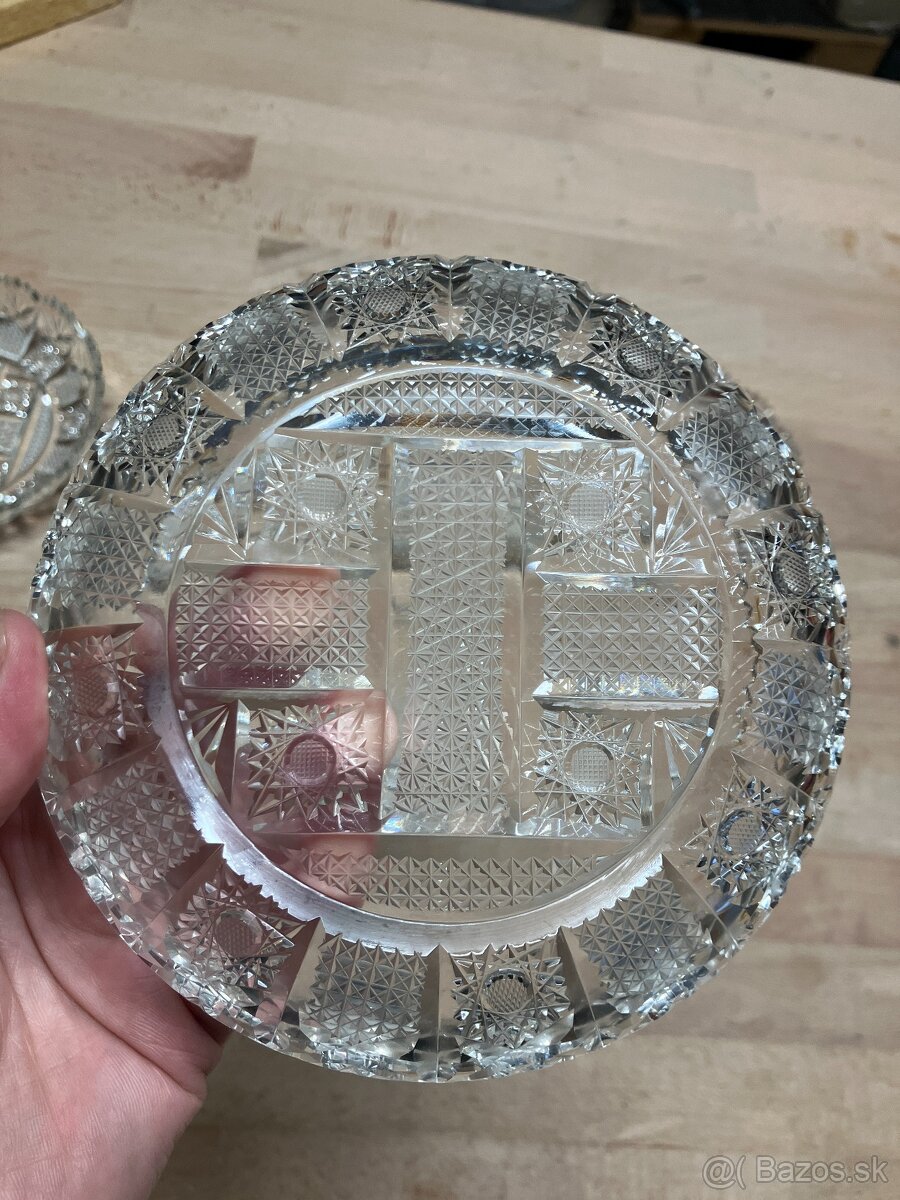 Krištáľove DEZERTNÉ TANIERIKY 14 cm 5 Kusov - 5