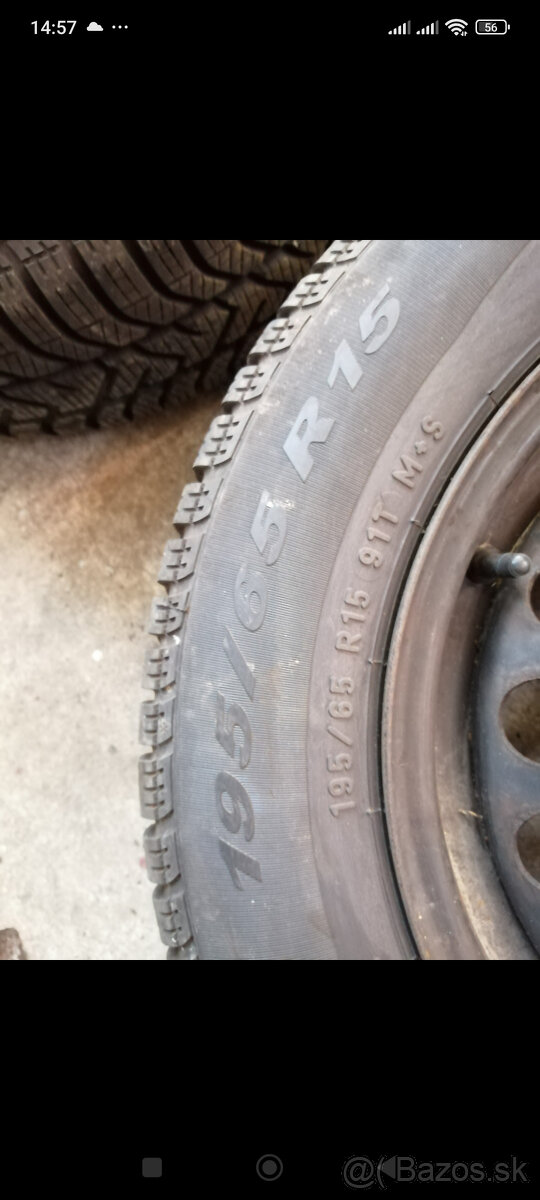 Predám zimné pneumatiky a diskami W-Touran - 5
