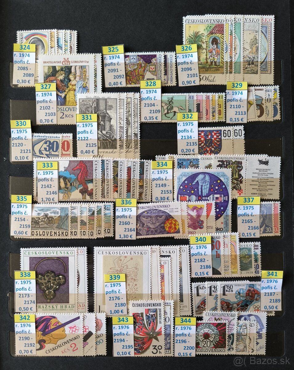 Poštové známky Československo - série čisté / 2 - 5