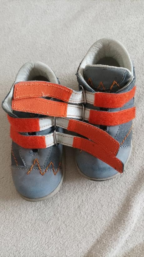 Sivé kožené kotníkové topánky v.24 - 5