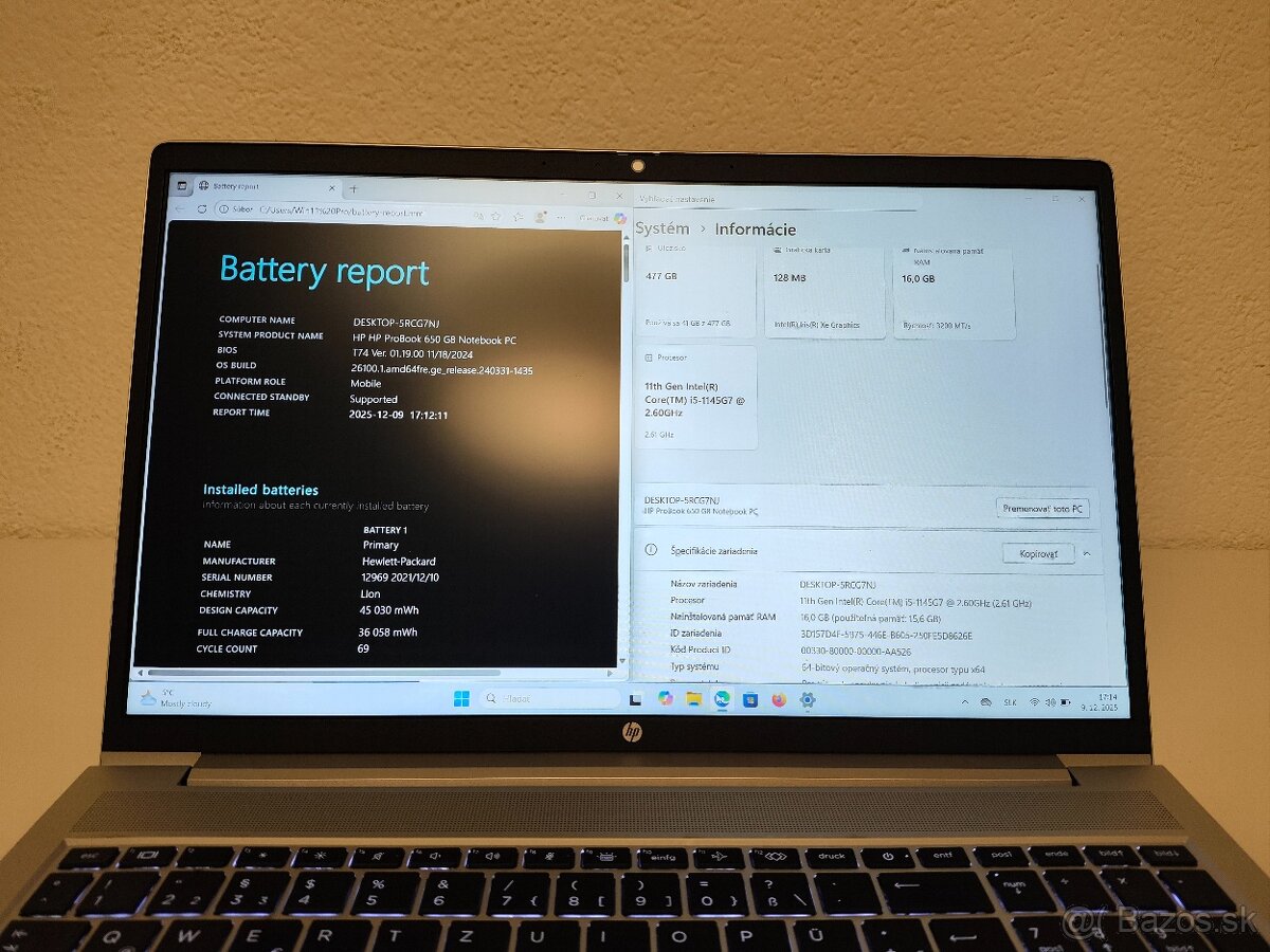HP ProBook 650 G8 i5-1145G7 | 16 GB RAM | 512 GB SSD - 5