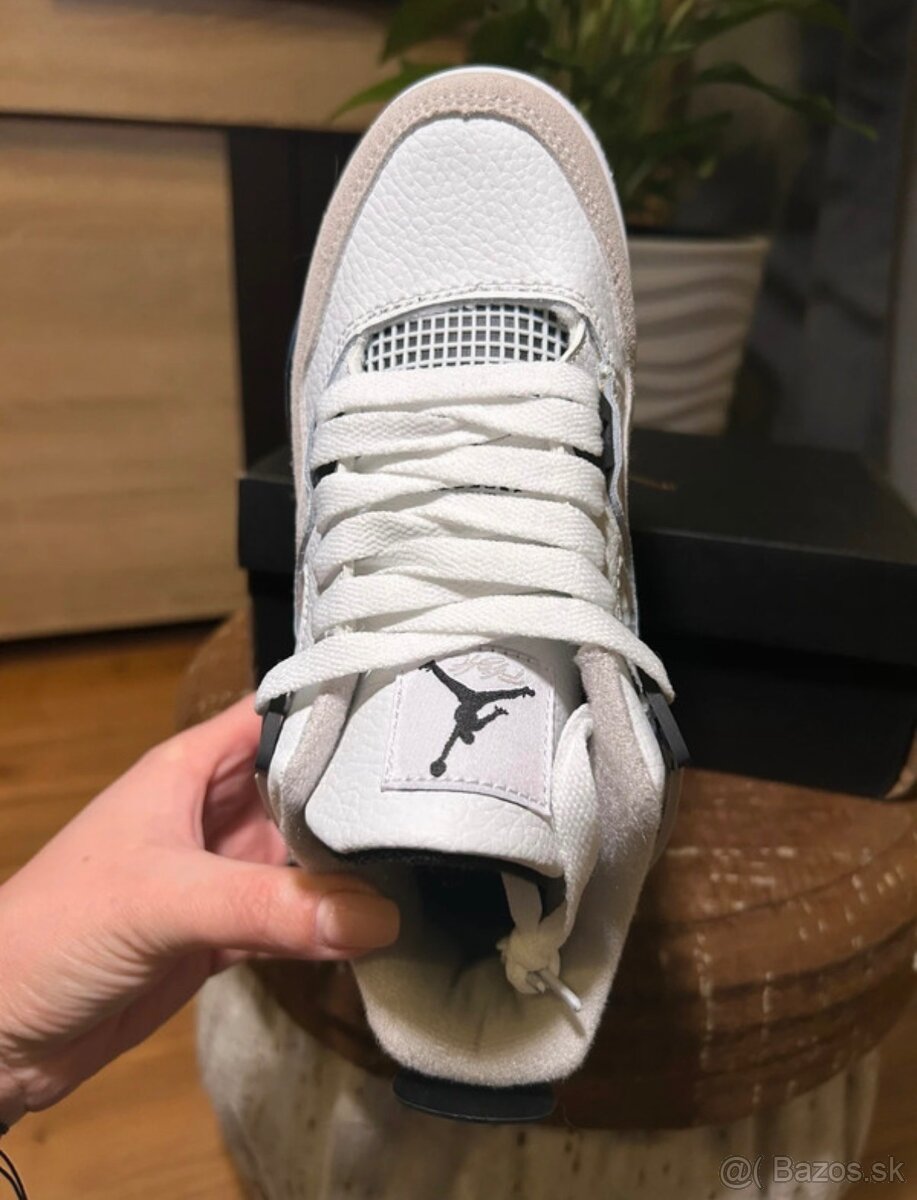 Jordan Retro 4 Dedské Miliary Black - 5