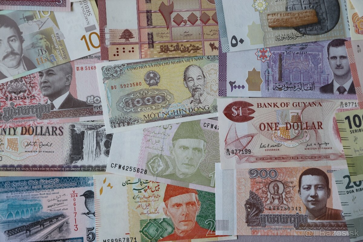 Unc bankovky 114 kusov mix - 5