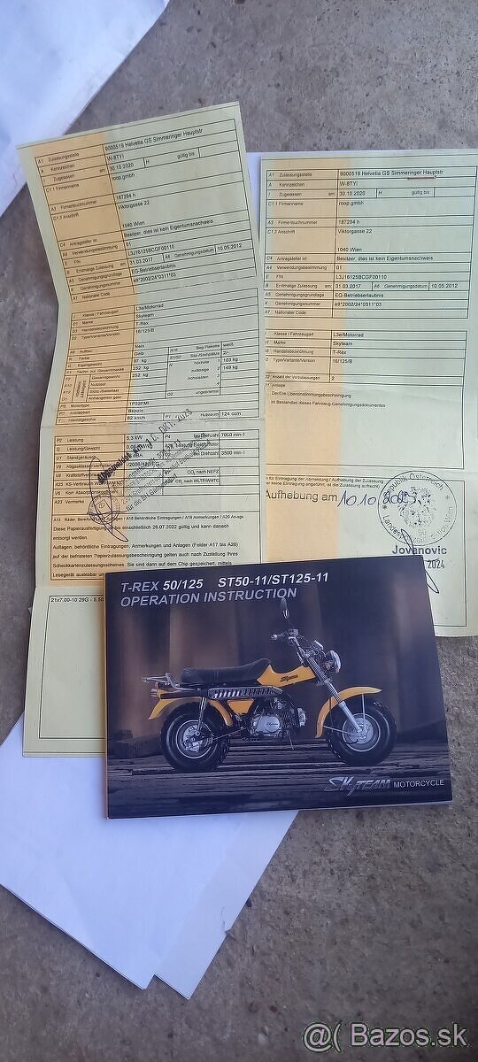predam motocykel sky team t-rex125