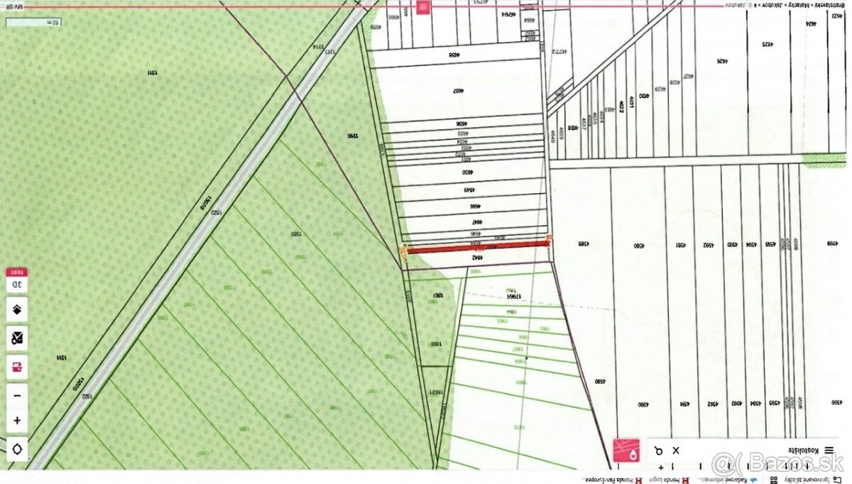 Orna pôda 411m2, parcela registra C - 5