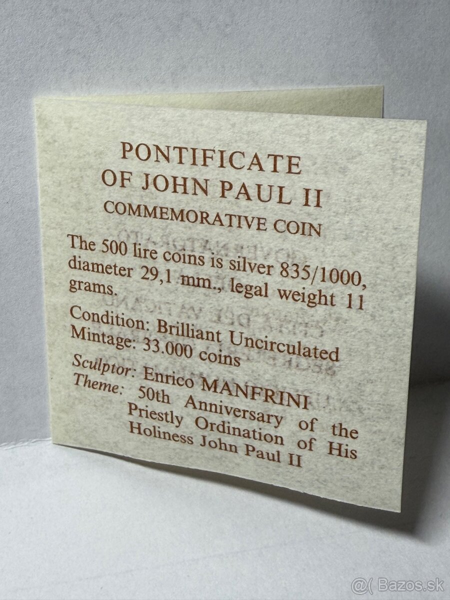 Ján Pavol II 500 Lír Ag - 5
