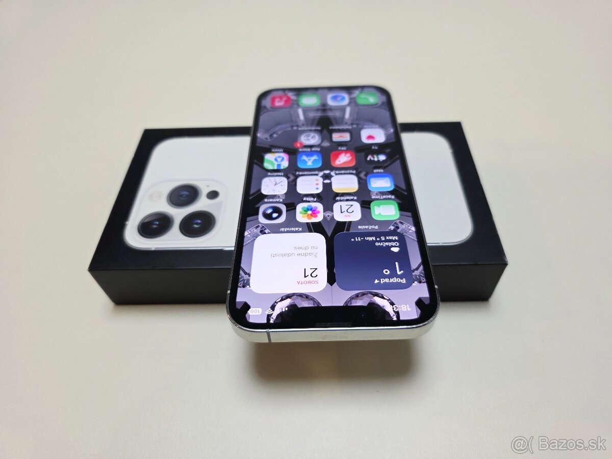 Apple iPhone 13 PRO 128GB SILVER,BATERKA 100% - 5