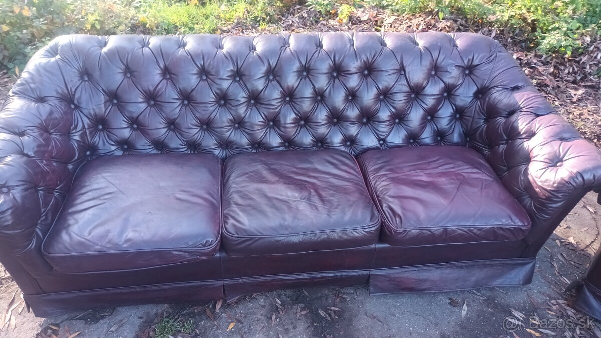 Kožená sedacia súprava 3+2+1 -CHESTERFIELD - 5