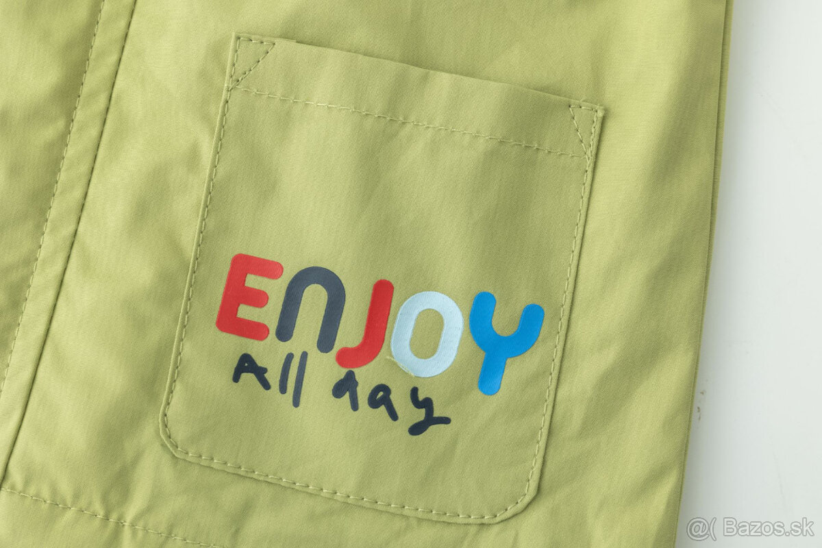 Detská bunda s kapucňou – zelená "Enjoy All Day" – nová - 5